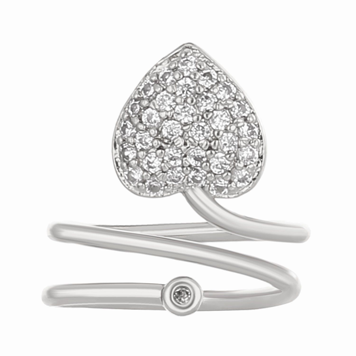 Wholesale Geometric Diamond Open Nail Ring