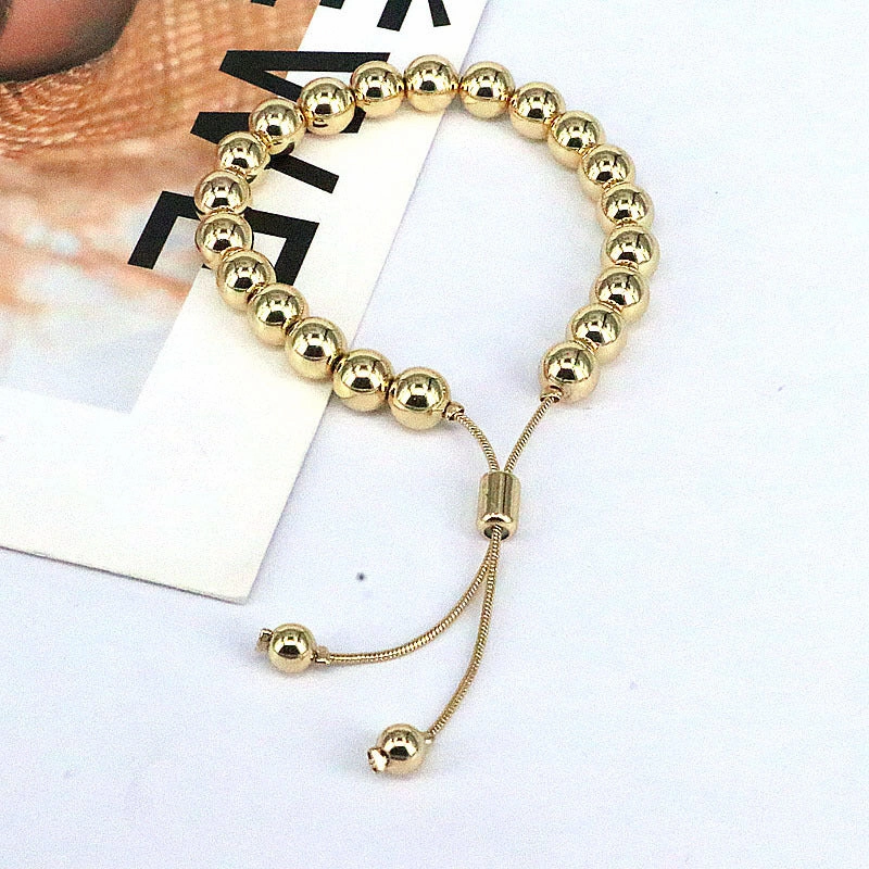 Wholesale Geometric Glossy Round Beads 6mm 8mm 10mm DIY Bracelet