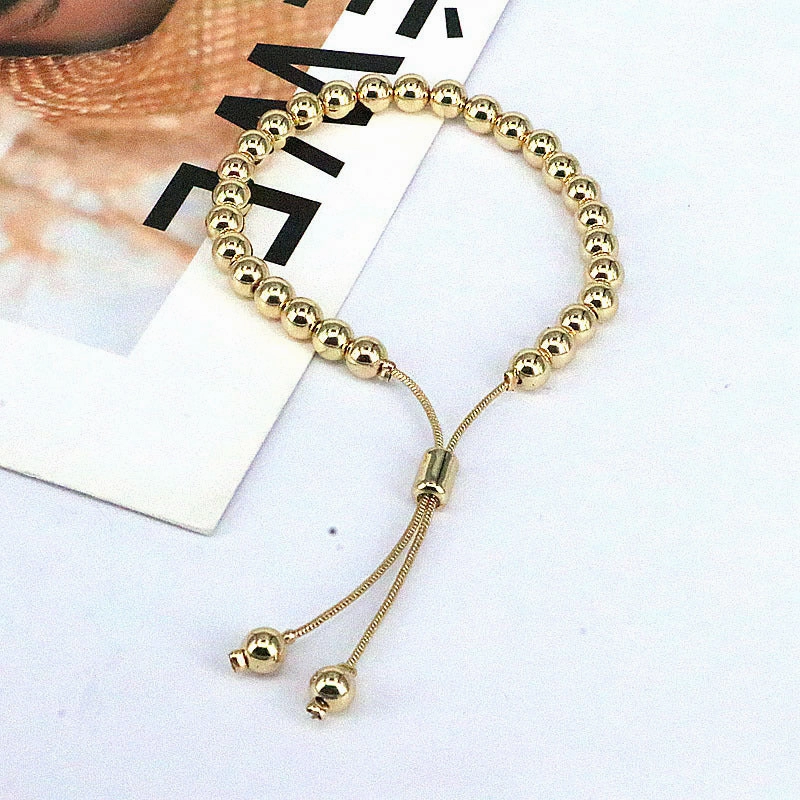 Wholesale Geometric Glossy Round Beads 6mm 8mm 10mm DIY Bracelet