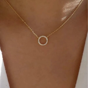 Wholesale Geometric ring with diamond clavicle