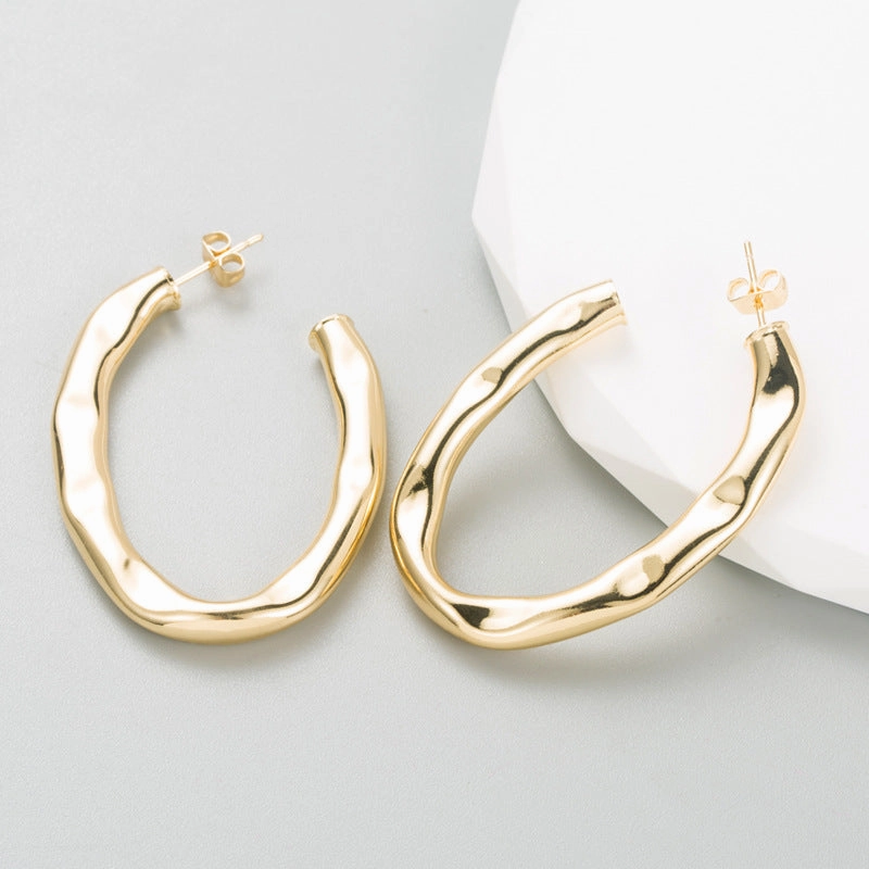 Wholesale Geometric Spiral Alloy Earrings