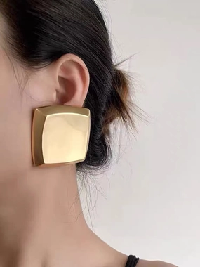 Wholesale Geometric Square Exaggerated Large Earrings