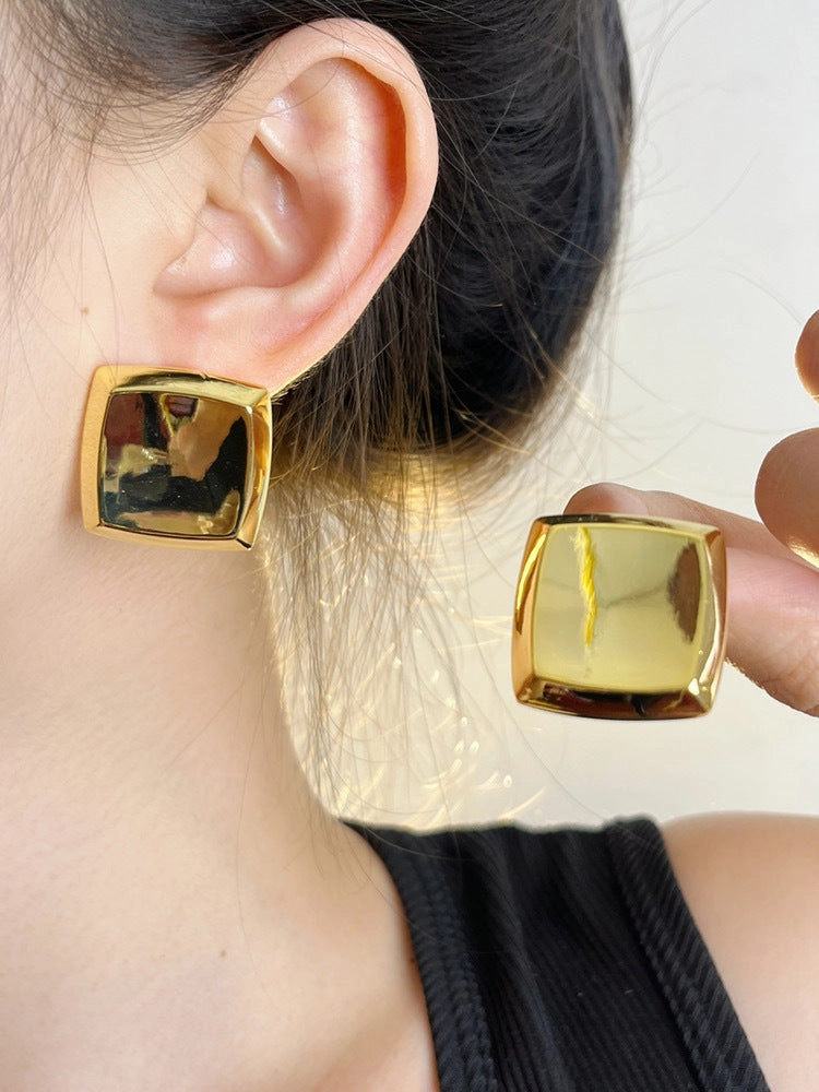 Wholesale Geometric Square Exaggerated Large Earrings
