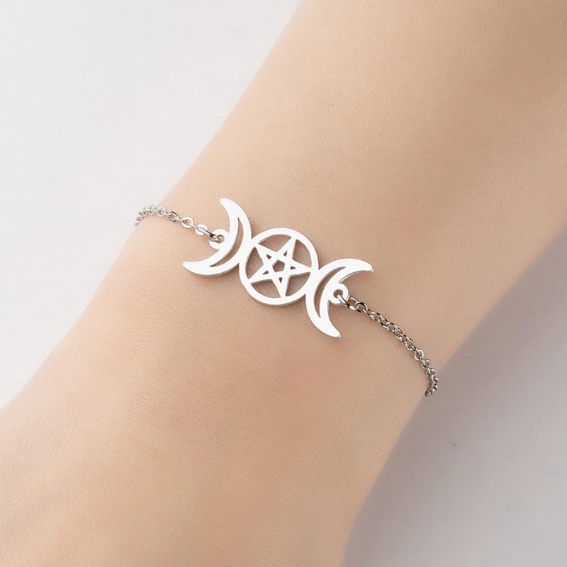 Wholesale Geometric Star Moon Love Bracelet