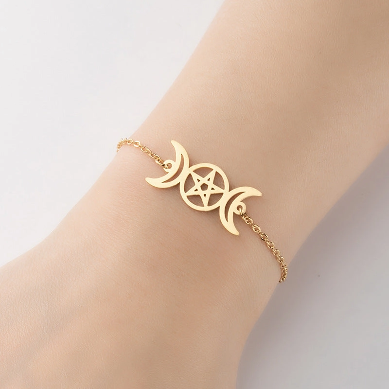 Wholesale Geometric Star Moon Love Bracelet