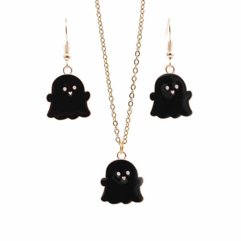 Wholesale Ghost Alloy Earrings Necklace Set