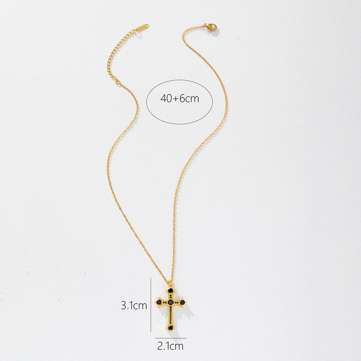 Wholesale Gilded Cross Geometry Zircon Vintage Pearl Necklace