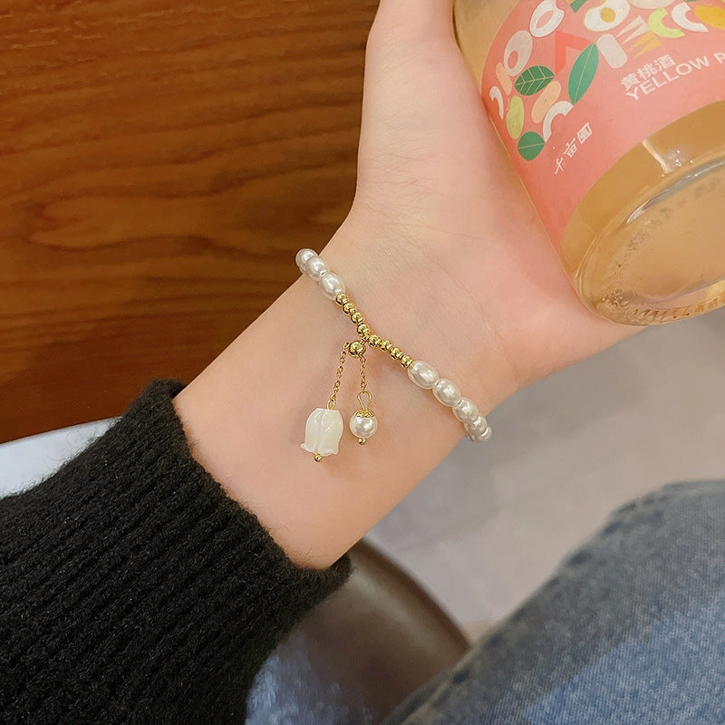 Wholesale Girls Retro Niche Temperament Pearl Bracelet