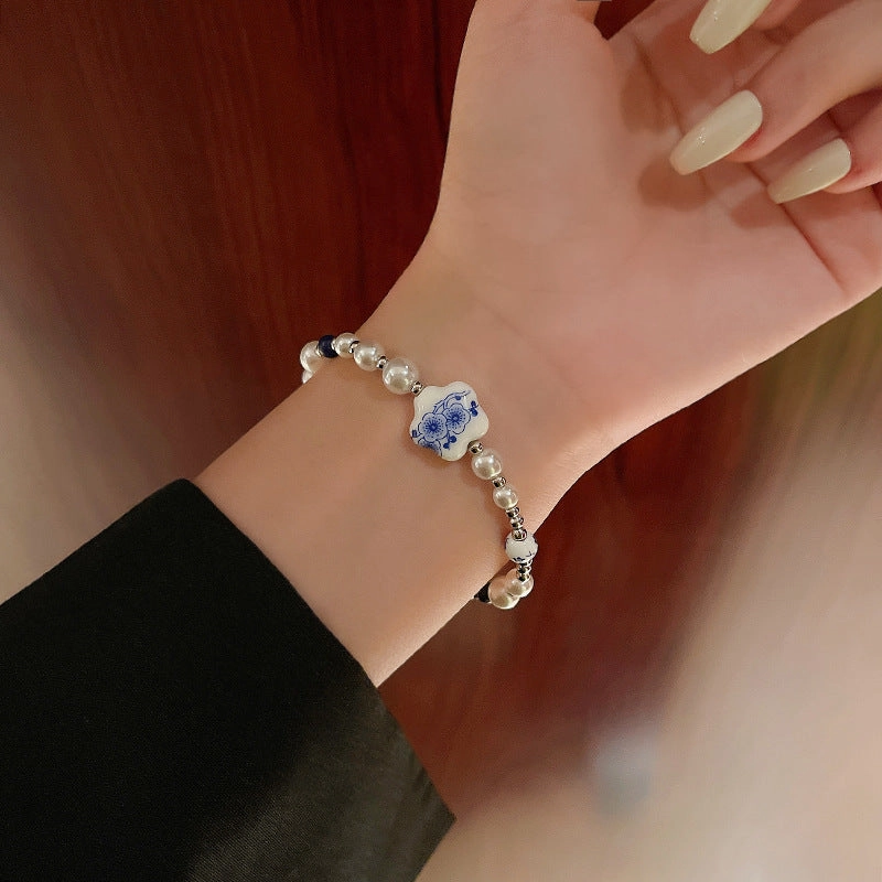 Wholesale Girls Retro Niche Temperament Pearl Bracelet