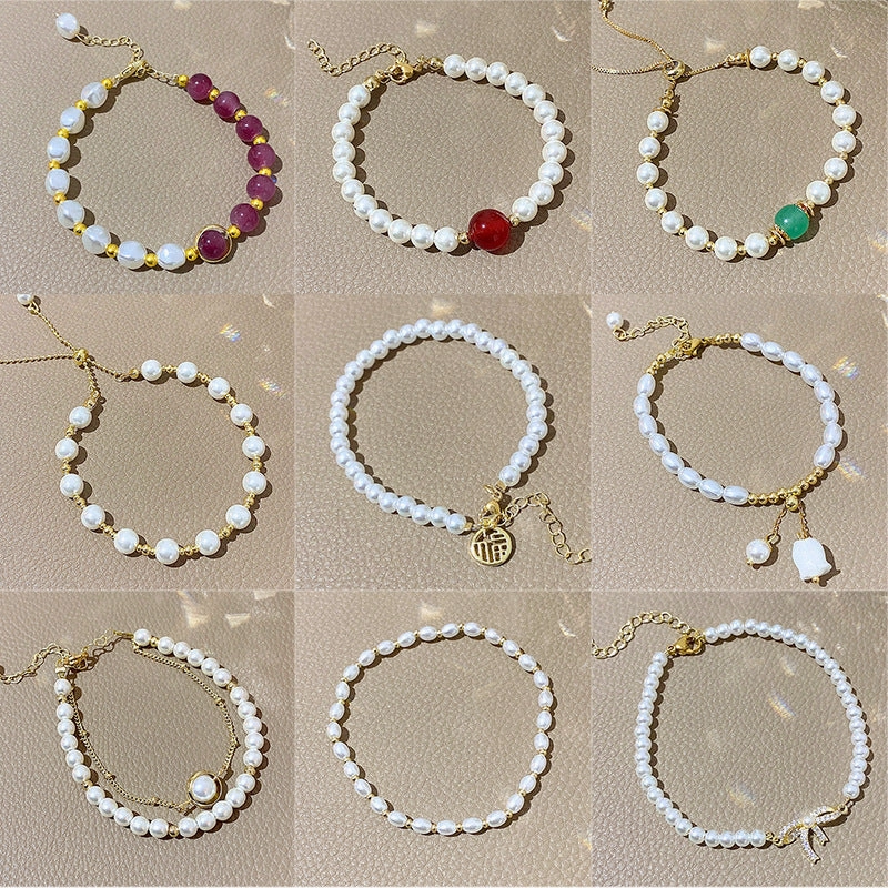 Wholesale Girls Retro Niche Temperament Pearl Bracelet