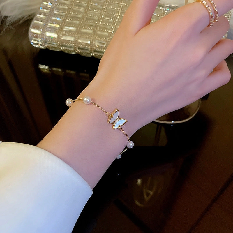 Wholesale Girls Retro Niche Temperament Pearl Bracelet