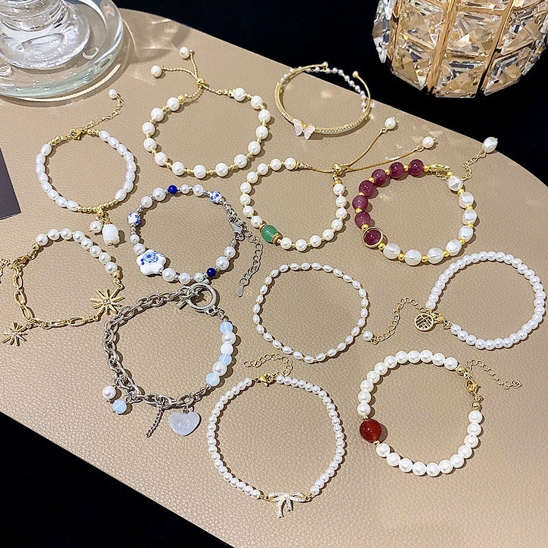 Wholesale Girls Retro Niche Temperament Pearl Bracelet