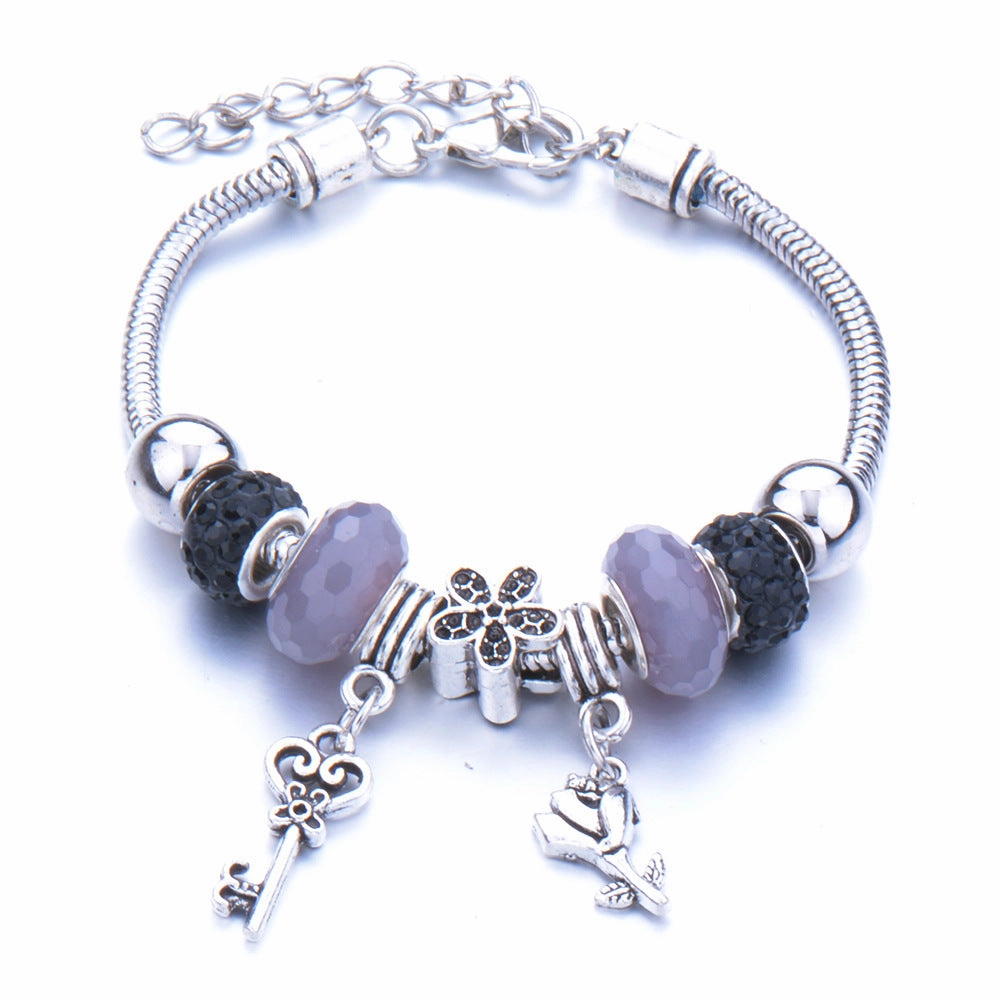 Wholesale Glass Beads and Diamond Diy Bracelet