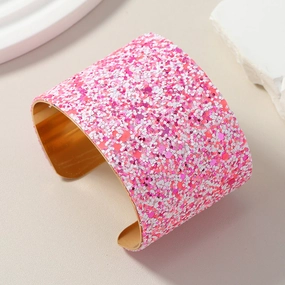 Wholesale Glitter Pink Gradient Color Brilliant Bracelet