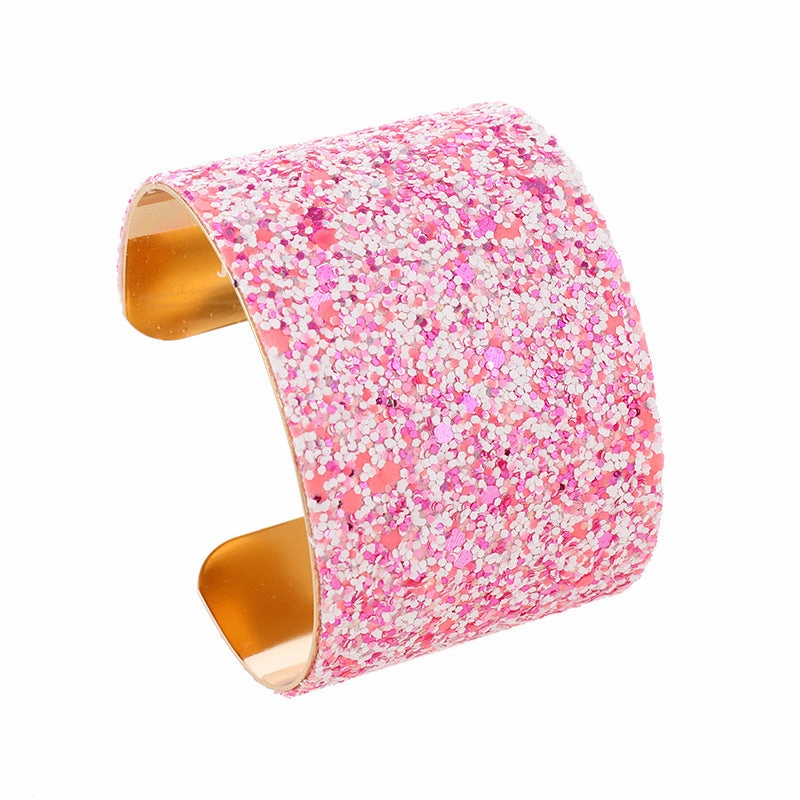 Wholesale Glitter Pink Gradient Color Brilliant Bracelet