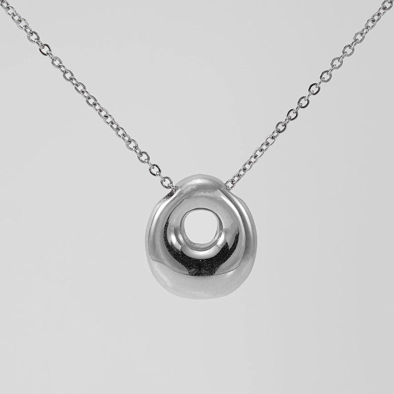 Wholesale Glossy bubble letter necklace for women 26 English letter pendants