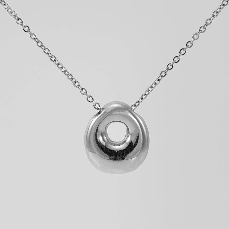 Wholesale Glossy bubble letter necklace for women 26 English letter pendants