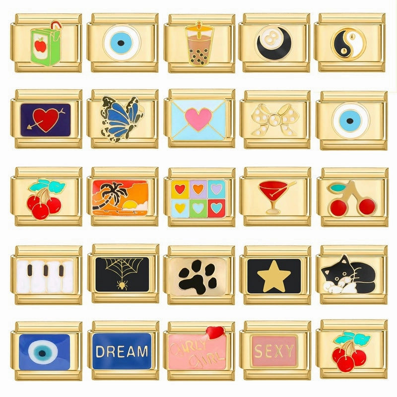Wholesale Gold-bottomed Retro Creative Crafts Handmade Personalized Charms