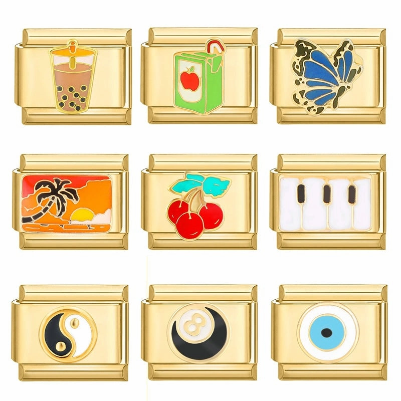 Wholesale Gold-bottomed Retro Creative Crafts Handmade Personalized Charms