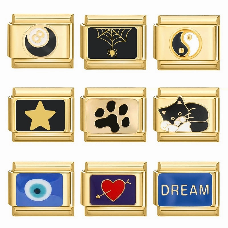 Wholesale Gold-bottomed Retro Creative Crafts Handmade Personalized Charms
