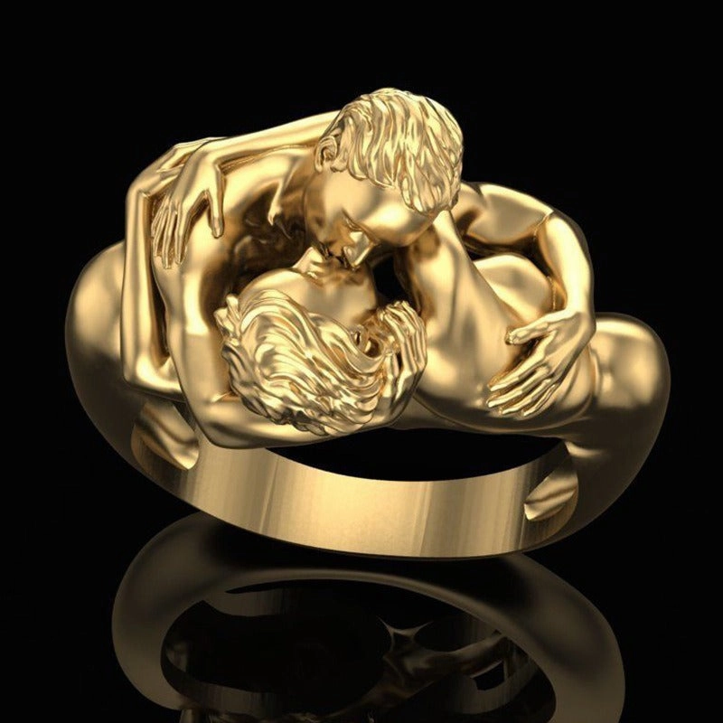 Wholesale Gold Male Female Love Art Rings