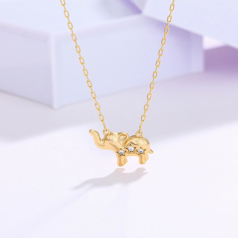 Wholesale Gold Plated Baby Elephant Alloy Necklace