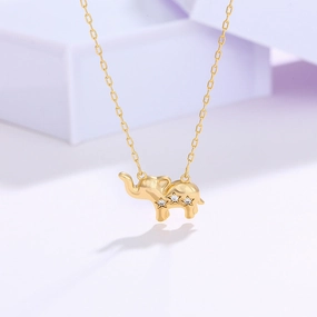 Wholesale Gold Plated Baby Elephant Alloy Necklace