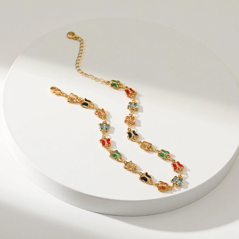 Wholesale Gold Plated Butterfly Alloy Bracelet