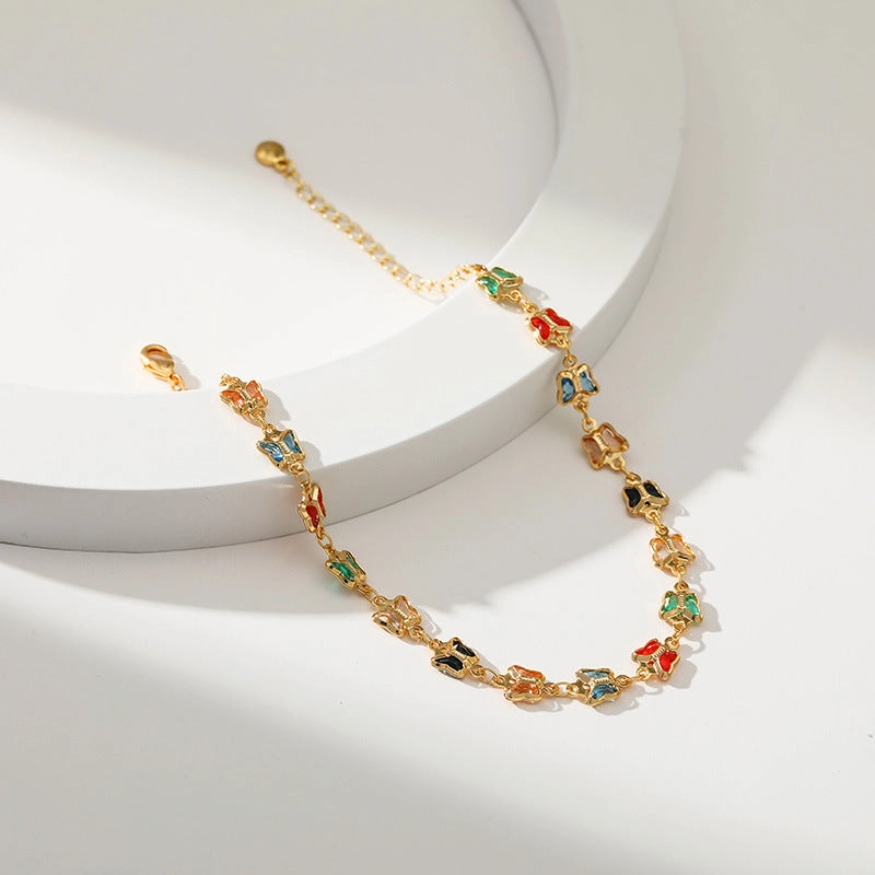 Wholesale Gold Plated Butterfly Alloy Bracelet