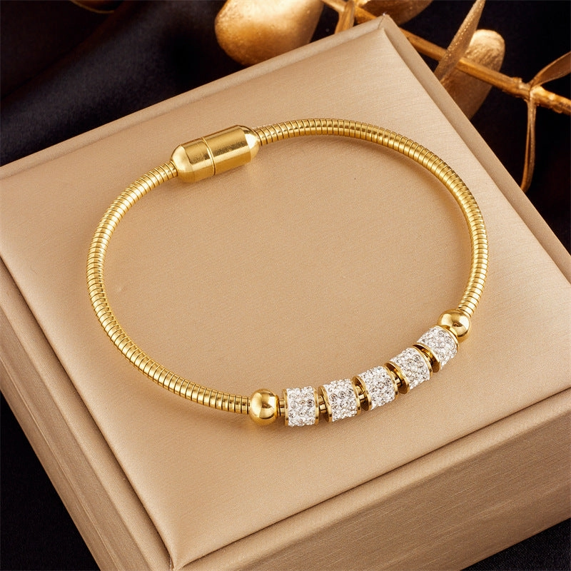 Wholesale Gold Plated Butterfly Pearl Flower Diamond Bracelet