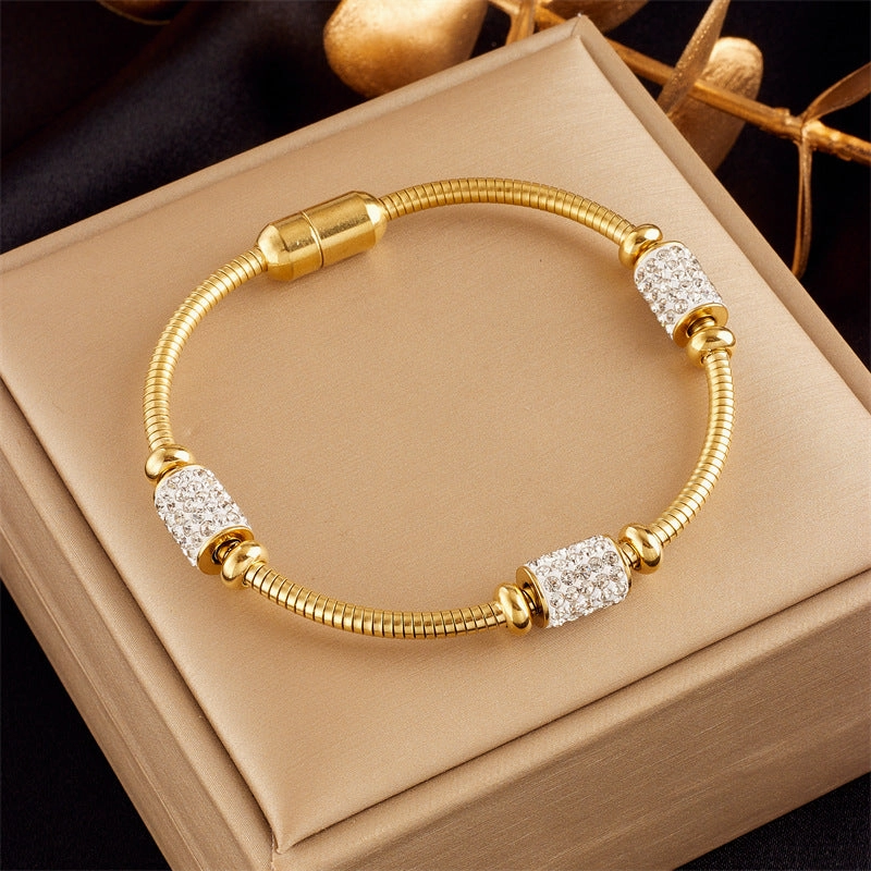 Wholesale Gold Plated Butterfly Pearl Flower Diamond Bracelet