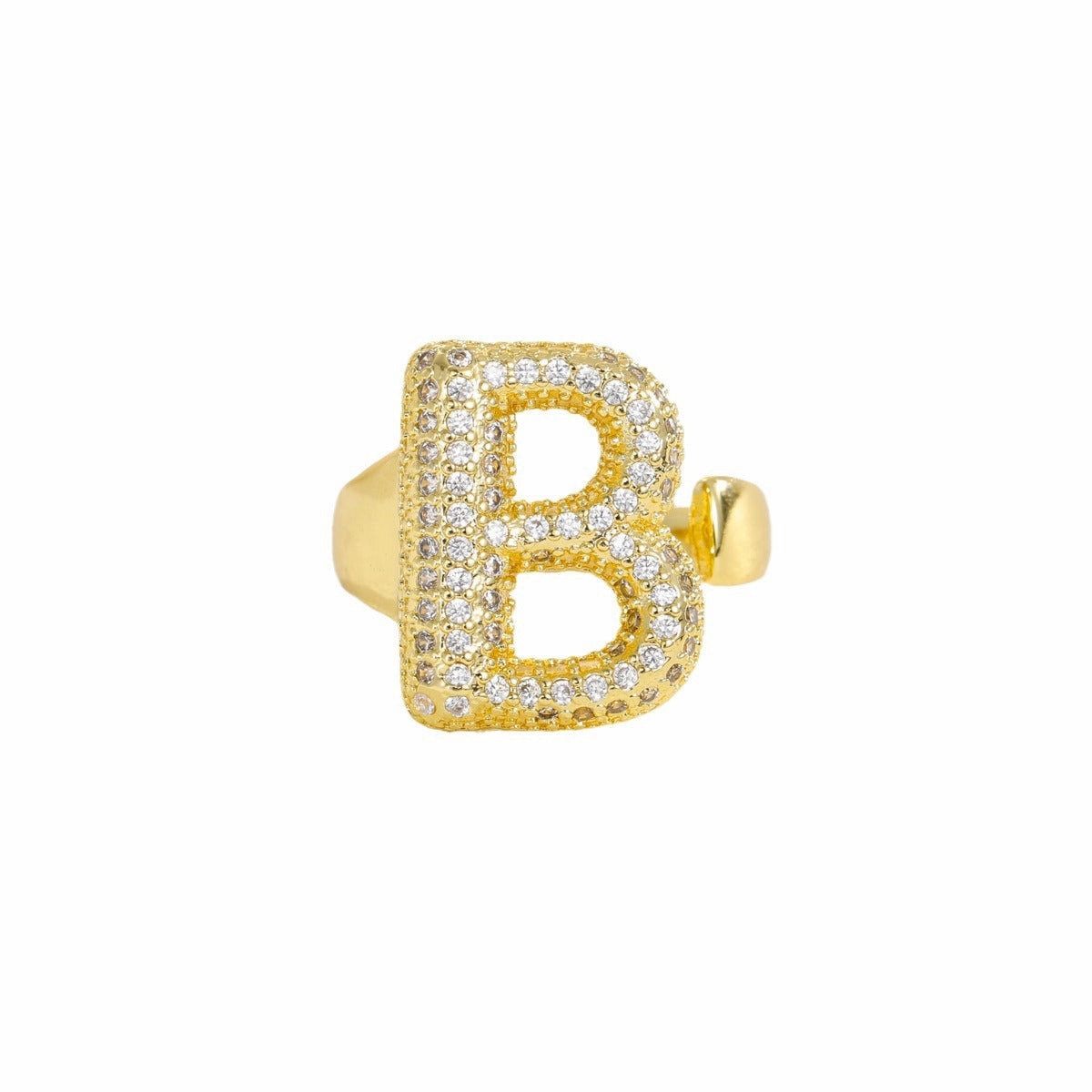 Wholesale  Gold Plated Copper Set with Zircon Open Ring