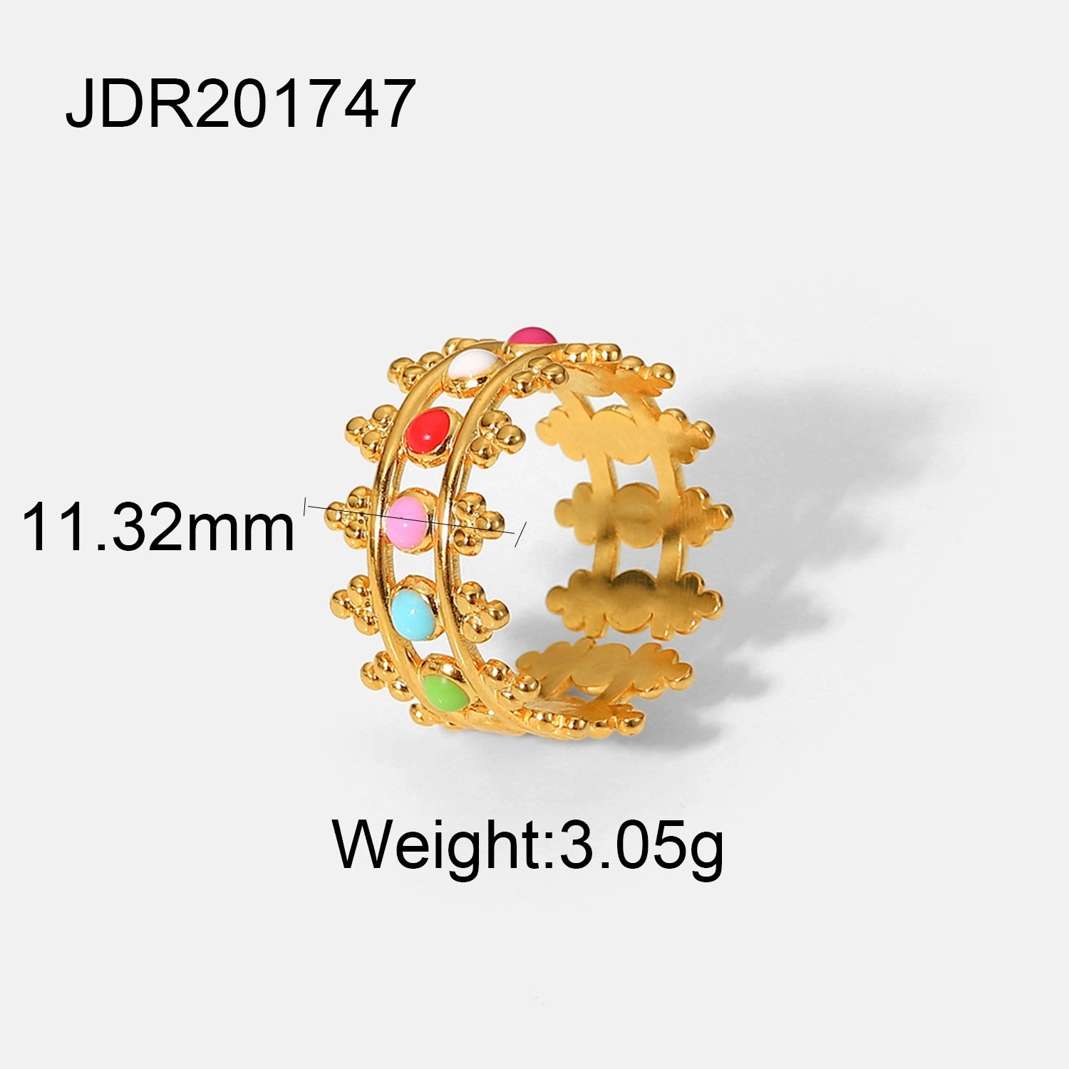 Wholesale Gold Plated Crown Stainless Steel Rings