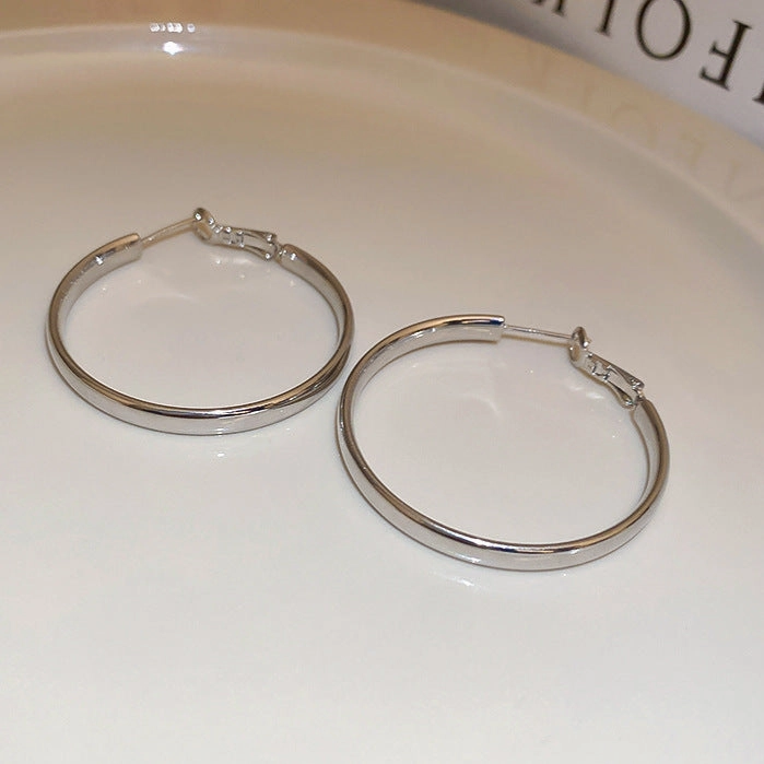 Wholesale Gold Plated Hoop Simple Earrings