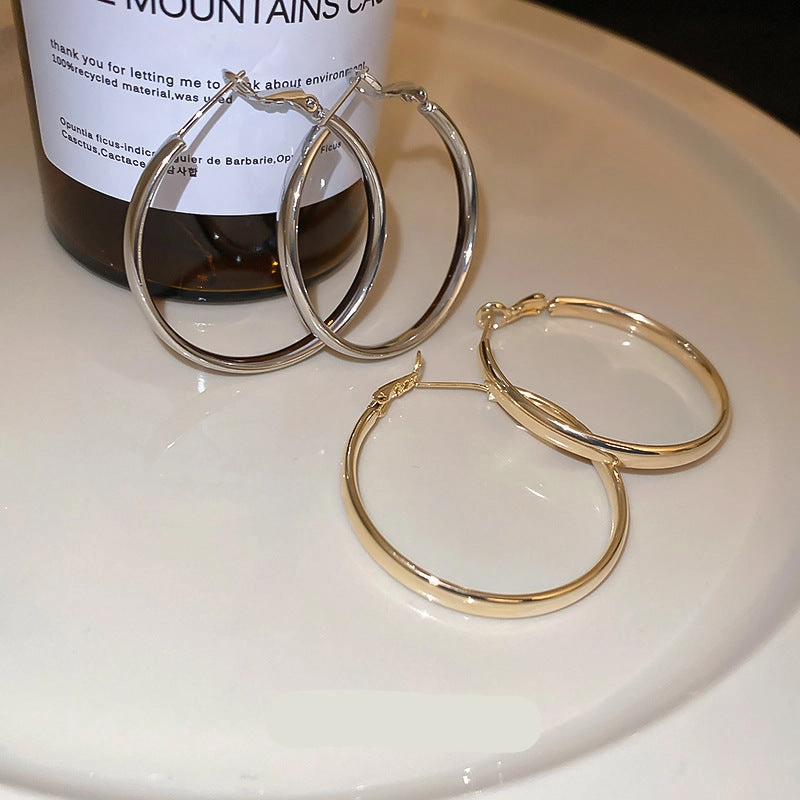 Wholesale Gold Plated Hoop Simple Earrings