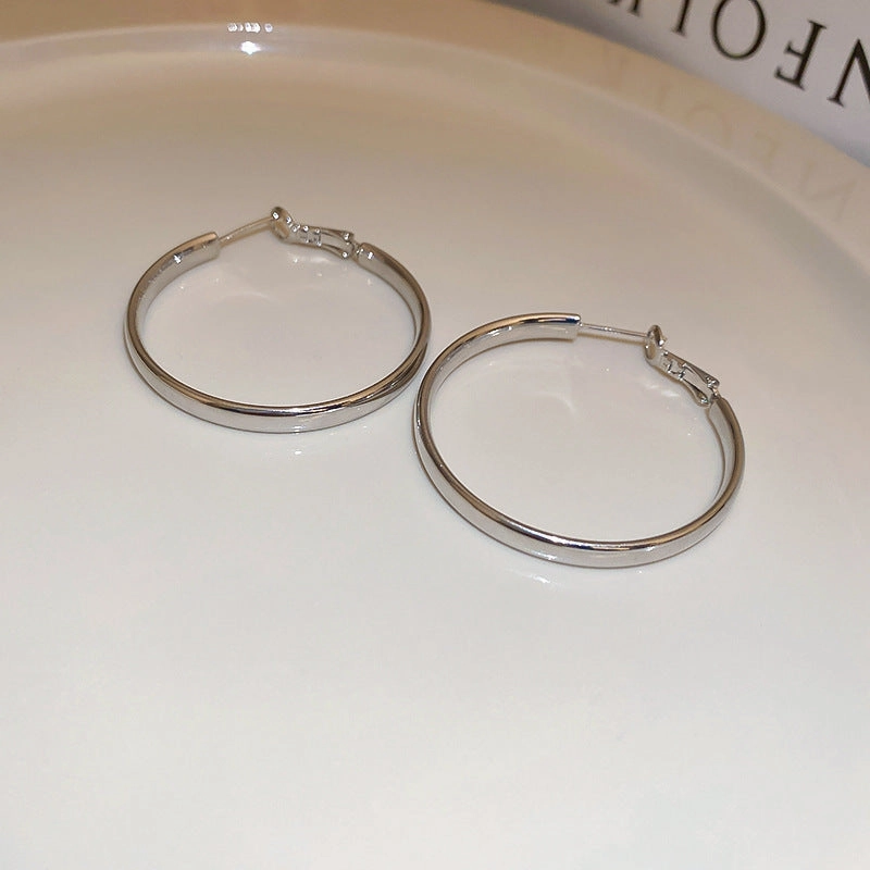 Wholesale Gold Plated Hoop Simple Earrings