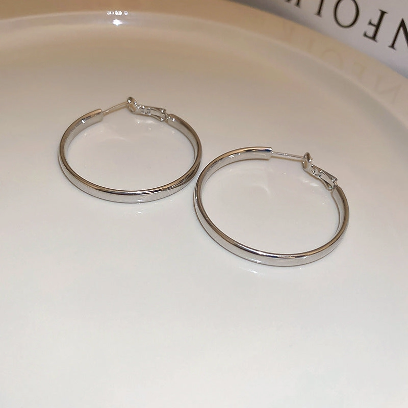 Wholesale Gold Plated Hoop Simple Earrings