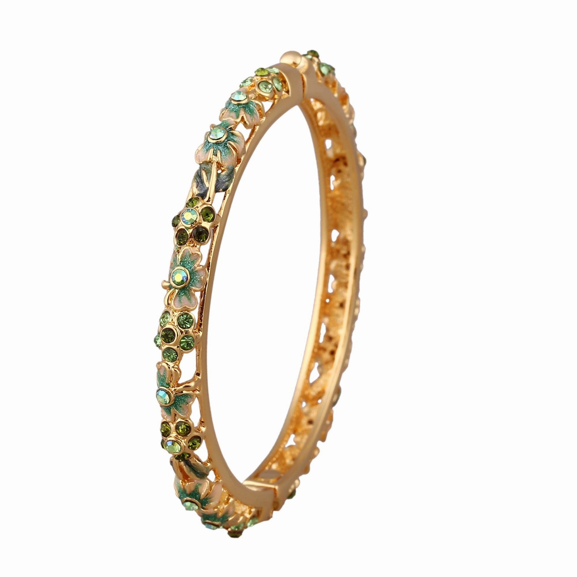 Wholesale Gold-plated Jewelry Cloisonne Hollow Womens Bracelets