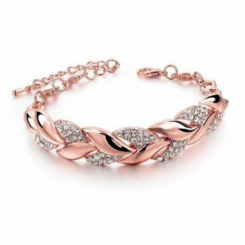 Wholesale Gold Plated Leaf Alloy Bracelet