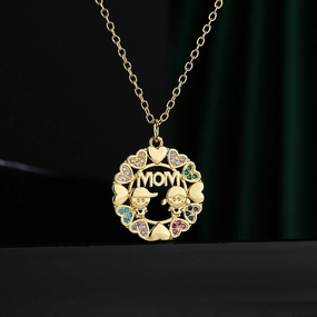 Wholesale Gold Plated Mother's Day Alloy Necklaces