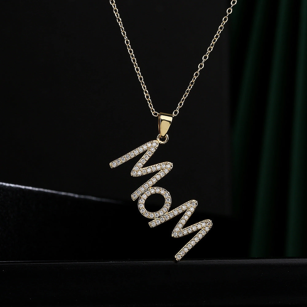 Wholesale Gold Plated Mother's Day Alloy Necklaces