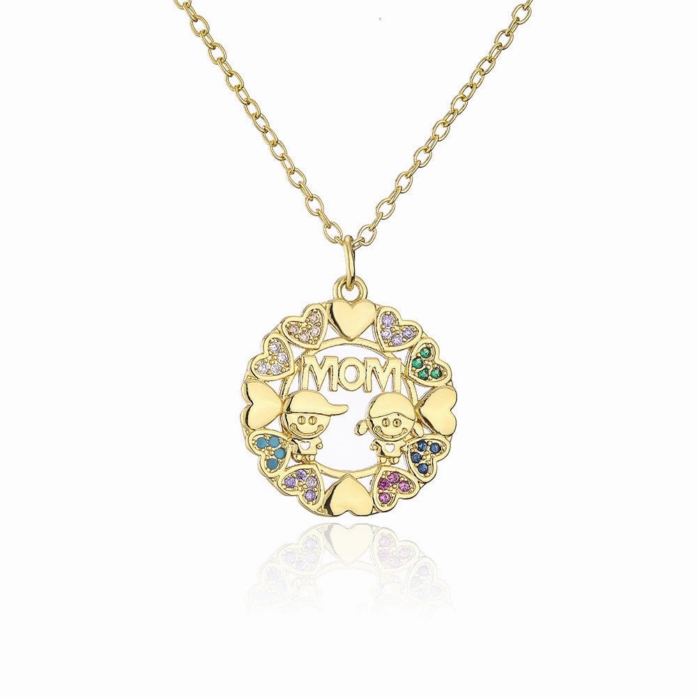 Wholesale Gold Plated Mother's Day Alloy Necklaces