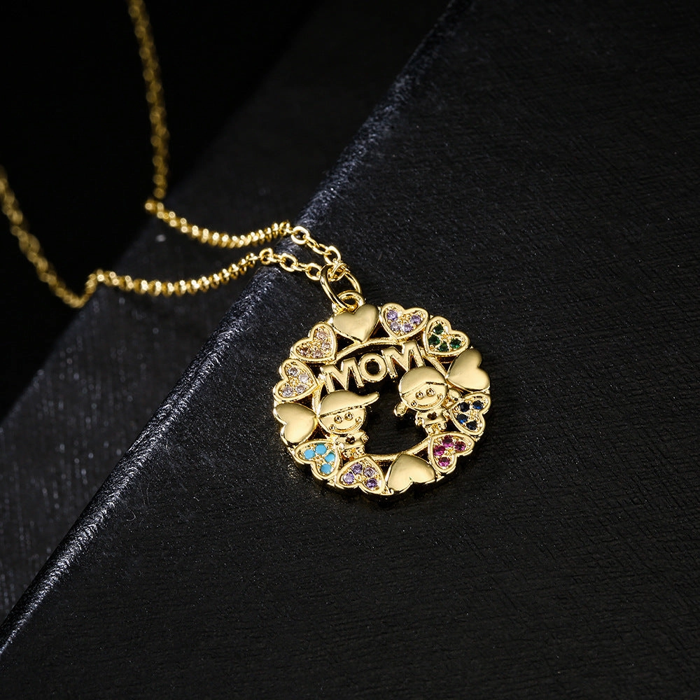 Wholesale Gold Plated Mother's Day Alloy Necklaces