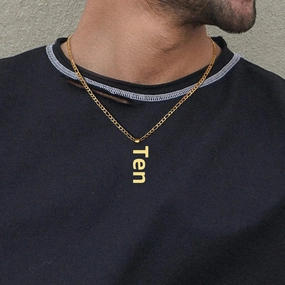 Wholesale Gold Plated Stainless Steel Cross Necklace Men's Figaro Chain