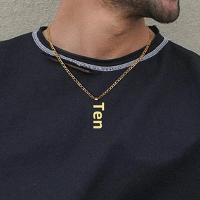 Wholesale Gold Plated Stainless Steel Cross Necklace Men's Figaro Chain