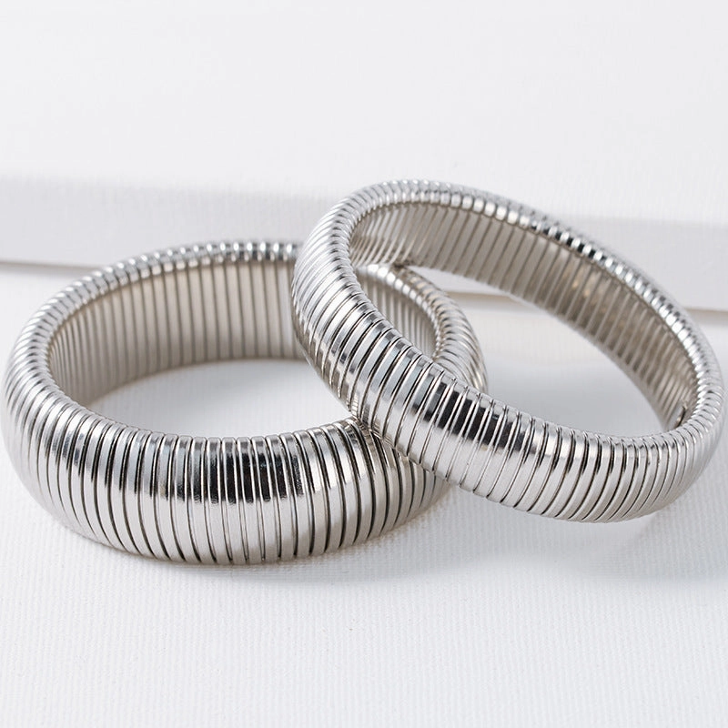Wholesale Gold Plated Stainless Steel Vintage Snake Bone Titanium Steel Vintage Bracelet