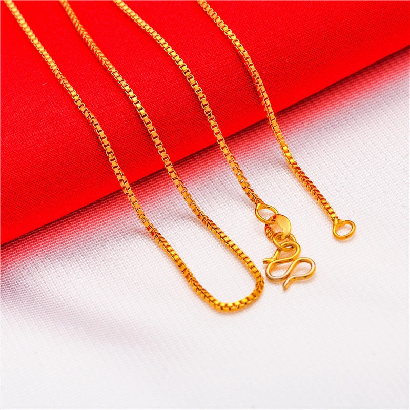 Wholesale Gold-plated water wave snake bone necklace box necklace