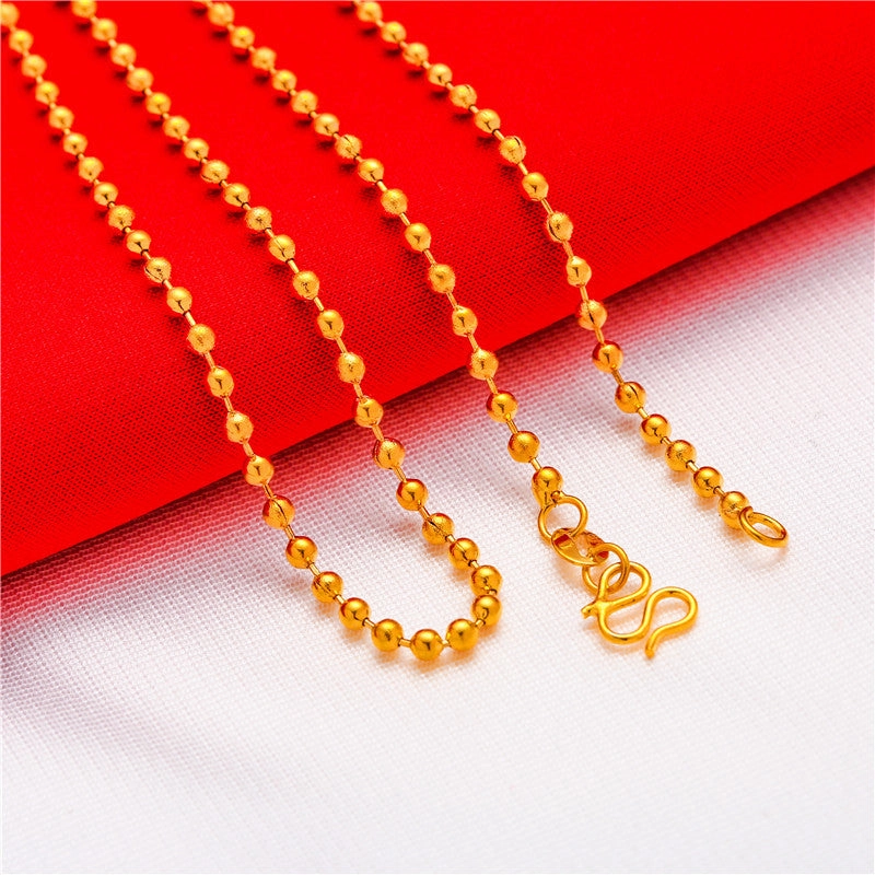 Wholesale Gold-plated water wave snake bone necklace box necklace