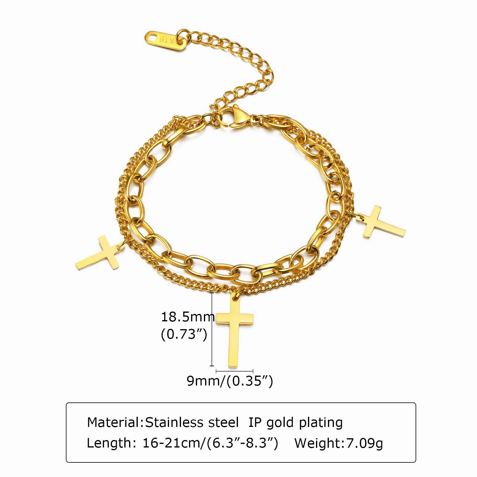 Wholesale Gold Rectangle Stainless Steel Bracelets