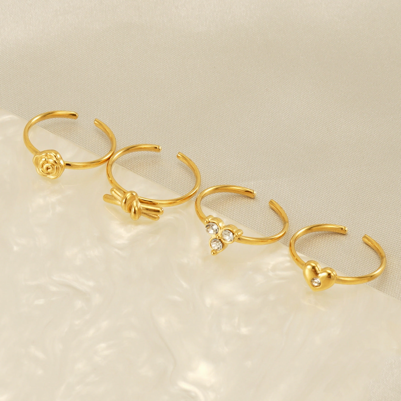 Wholesale Gold Titanium Steel Rings